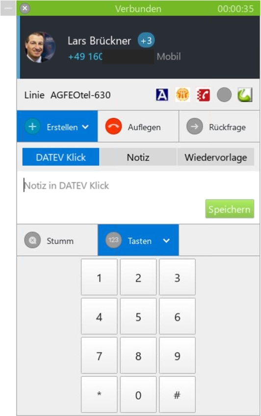 Softphone Client "AGFEO Dashboard"