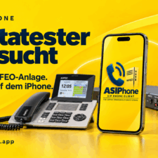ASIPhone: Betatester gesucht – iPhone mit ASIPhone-App, AGFEO-Systemtelefon und AGFEO-Rackanlage